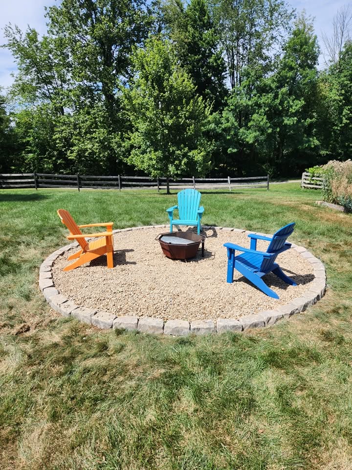 Gravel Fire Pit Patio